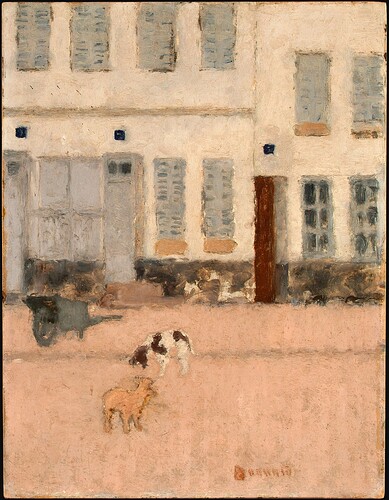 Pierre Bonnard - Two Dogs in a Deserted Street (c1894)