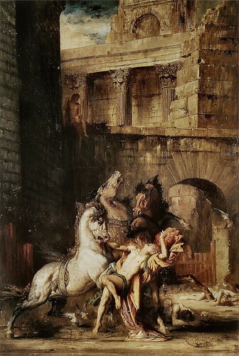 Diomedes Devoured by his Horses, by Gustave Moreau