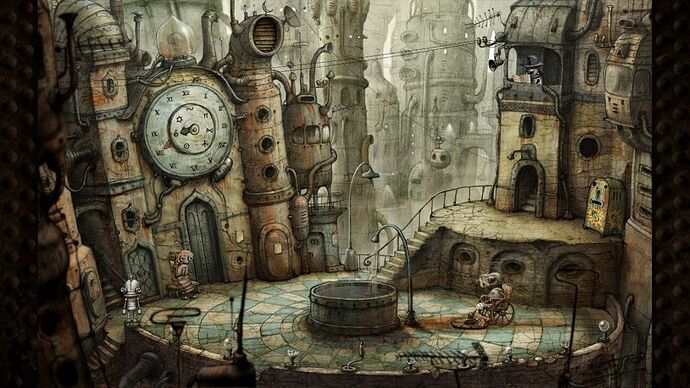 2150740-machinarium-android-town-square-with-a-clock-and-a-fountain-in-t