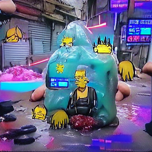 cyberpunk simpsons slime