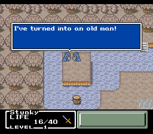 FFMQ Old Man ingame